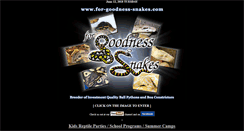 Desktop Screenshot of for-goodness-snakes.com