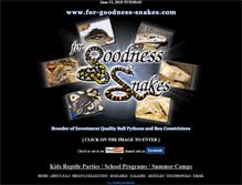 Tablet Screenshot of for-goodness-snakes.com